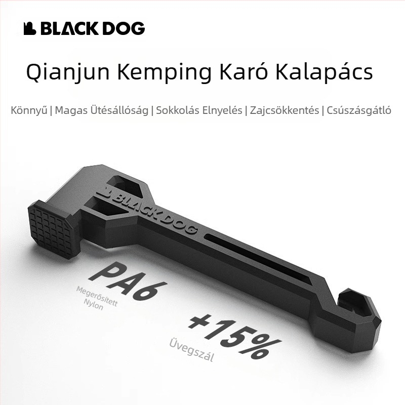 BLACKDOG Fekete Kutya Kültéri Multifunkcionális Eszközök Kemping Sátor Égköröm Kalapács Túlélőfelszerelés Kalapács