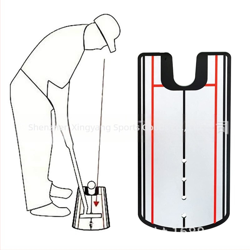 Akril golfütő tükör swing gyakorló testtartás-korrekciós golf ütőmatrac golf kellékek