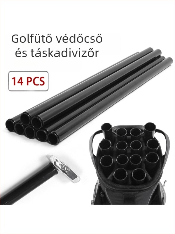 Golfütő védőcső 14 db/karcálló védőcső hüvely PVC műanyag zacskó elválasztó golf kiegészítők