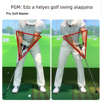 PGM golf puttoló segédedző, állítható hosszúságú/kiegészítő gyakorlatokhoz, fix csuklós puttoló edzőgép