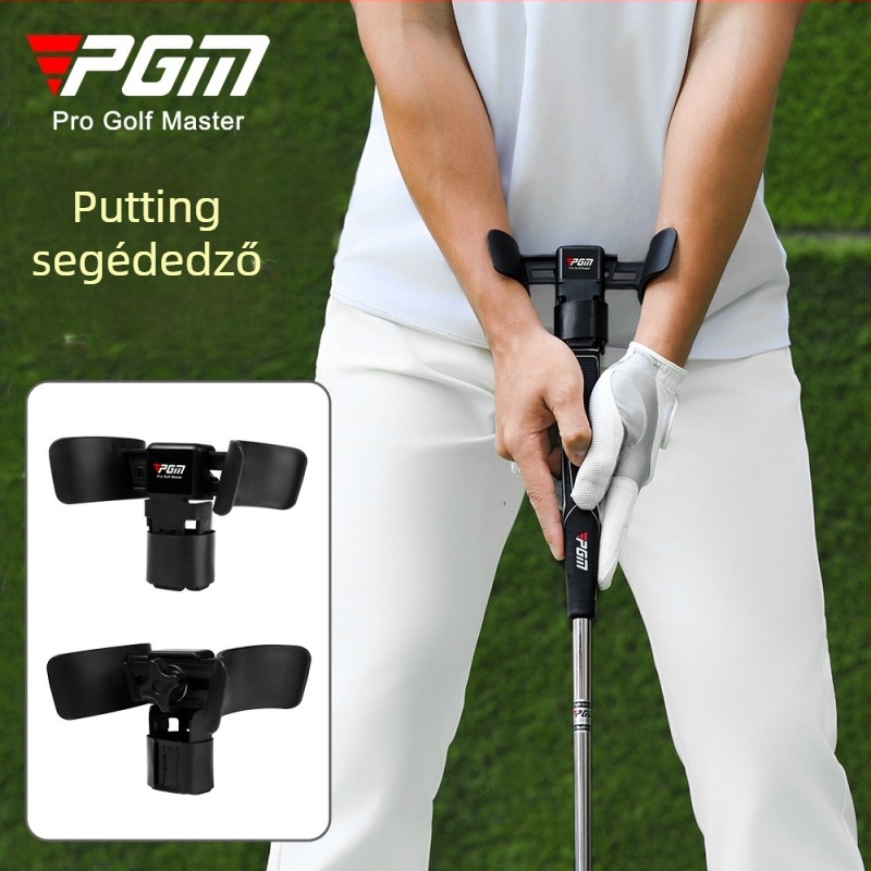 PGM golf puttoló segédedző, állítható hosszúságú/kiegészítő gyakorlatokhoz, fix csuklós puttoló edzőgép