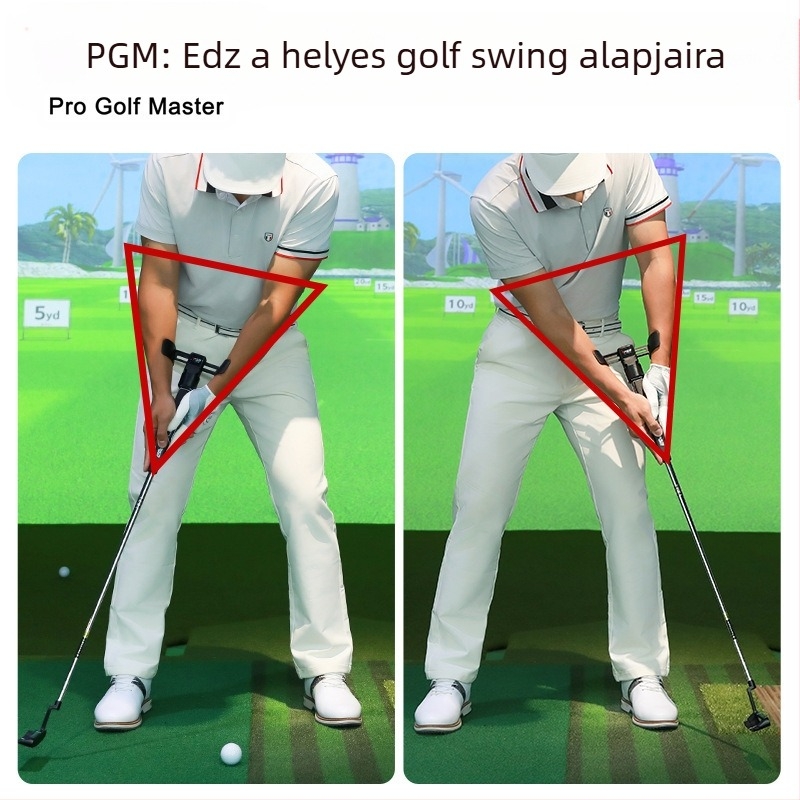 PGM golf puttoló segédedző, állítható hosszúságú/kiegészítő gyakorlatokhoz, fix csuklós puttoló edzőgép