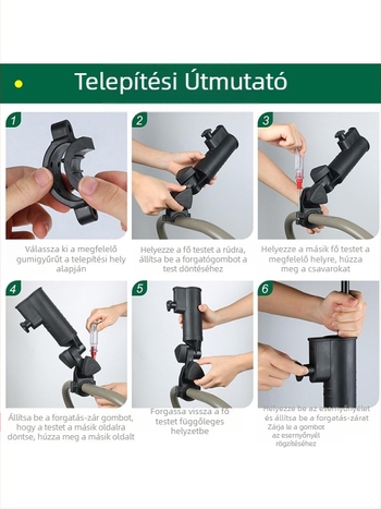 Golf esernyőtartó fekete műanyag esernyőtartó állítható szögű golf esernyőcső kiegészítők és kellékek