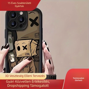 Social Fear fejhallgató karton Apple 15 mobiltelefon tok iphone14promax szilikon 13/12/11 teljes lefedettség ütésálló