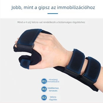 Kéztörés rögzítő ortézis Csuklóficam Törésvédő Posztoperatív rehabilitációs rögzítés Tenyérvédő