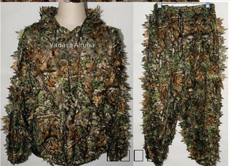 3D légkondicionáló ruházat Bionikus levél álcázás Kültéri köpeny stílusú álcázás Erdőháború Összefonódott taktikai többfunkciós és könnyű