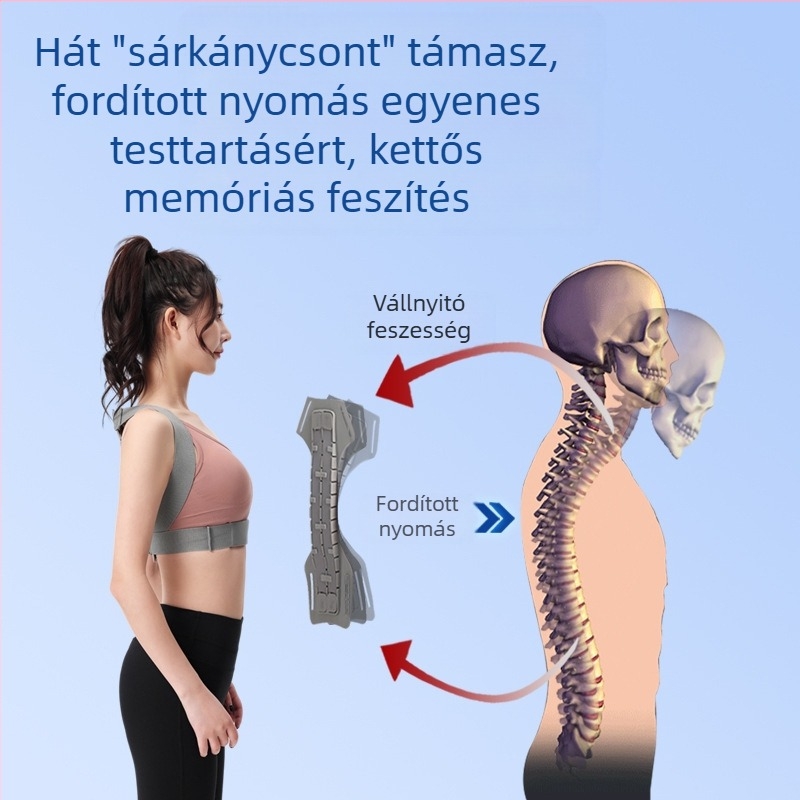 Határokon átnyúló új púpos korrekciós öv felnőtteknek és férfiaknak, ülő testtartást gátló, mellkas- és vállnyílást erősítő testtartás-korrekciós öv, hátkorrektor