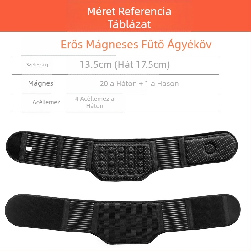 Erős mágneses öv középkorú és idős termékekhez, deréklemezes derék- és hasfűtéses derékacél lemezes támasztó deréktámasztó öv