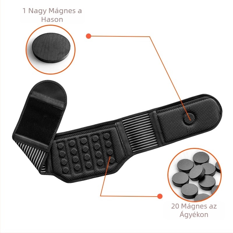 Erős mágneses öv középkorú és idős termékekhez, deréklemezes derék- és hasfűtéses derékacél lemezes támasztó deréktámasztó öv