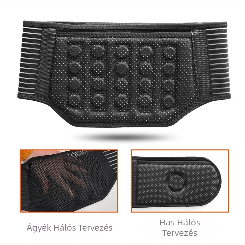 Erős mágneses öv középkorú és idős termékekhez, deréklemezes derék- és hasfűtéses derékacél lemezes támasztó deréktámasztó öv