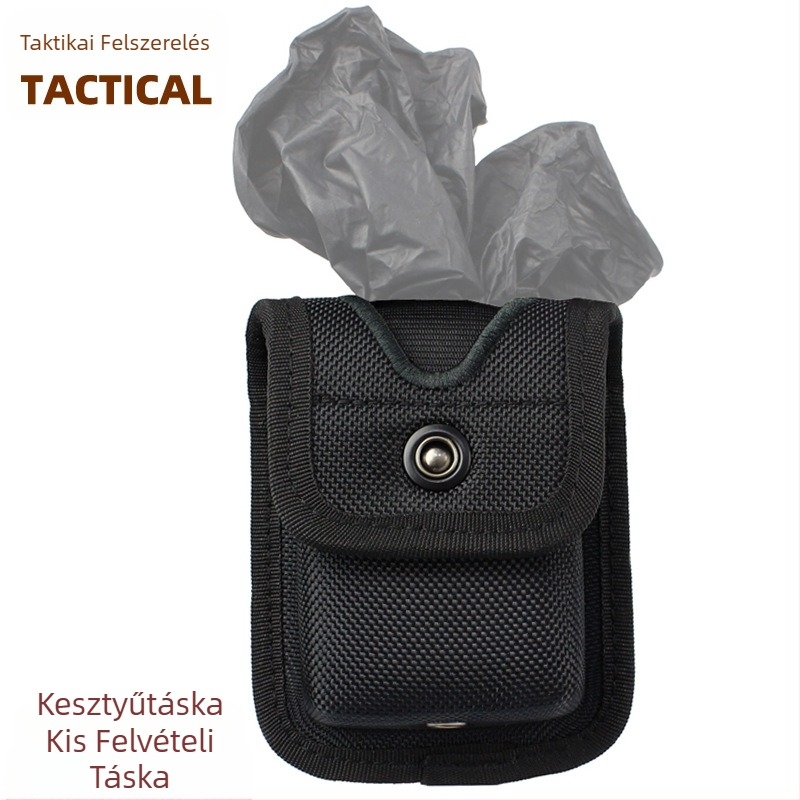 1680D nejlon taktikai kesztyűtáska, biztonsági személyhívó/kesztyűtasak, biztonsági taktikai öv kiegészítőtáska