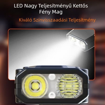 Új taktikai zseblámpa derékcsipesszel, három fényforrású kempinglámpa, önvédelmi mini, ultravékony, hordozható kültéri zseblámpa