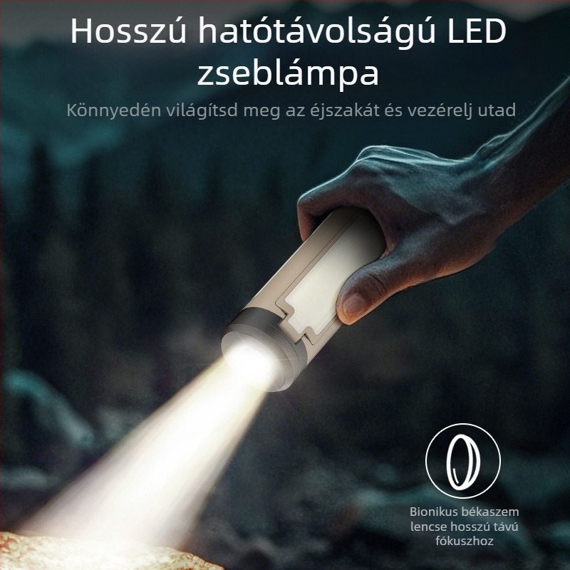 Kültéri kempingstílusú lámpa, USB-s újratölthető, összecsukható sátorlámpa, vészjelző zseblámpa, hordozható kempinglámpa, hangulatvilágítás