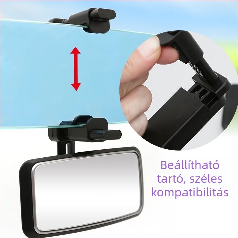 Autó visszapillantó tükör, belső reflektor, nagy látómező, nagy felbontású, nagy látószögű ívelt tükör, babafigyelő tükör, állítható