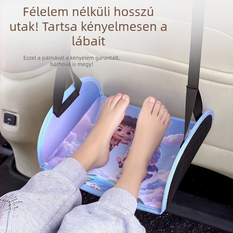 Autó hátsó ülés lábtámasz gyermek felnőtt távolsági pihenés pedál utazás önvezető autó üzleti pihenés műtárgy