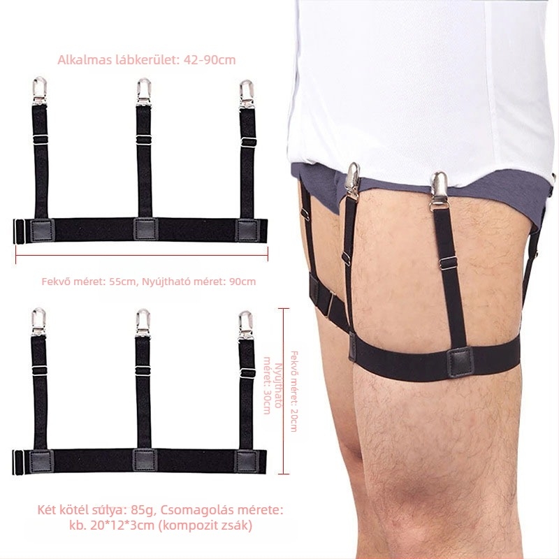 Készleten Férfi Ing Állítható Elasztikus Ing Harisnyatartó Zár Fix Csúszásgátló Klipsz Ránctalanító Csúszásgátló Fix Ingcsipesz