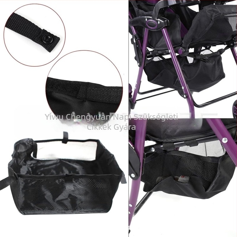 Babakocsi tárolóállvány, babakocsi táska, babakocsi háló, kerekesszék ülés tárolótáska, járókeret tároló