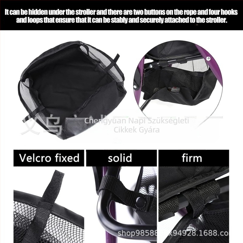 Babakocsi tárolóállvány, babakocsi táska, babakocsi háló, kerekesszék ülés tárolótáska, járókeret tároló