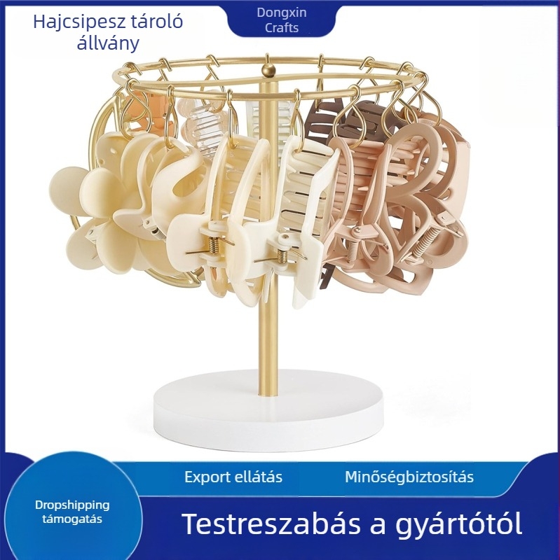 Fém hajcsat állvány tároló kijelző állvány lányoknak hajcsat mancscsat állvány haj kiegészítők szoba tároló asztali dekoráció