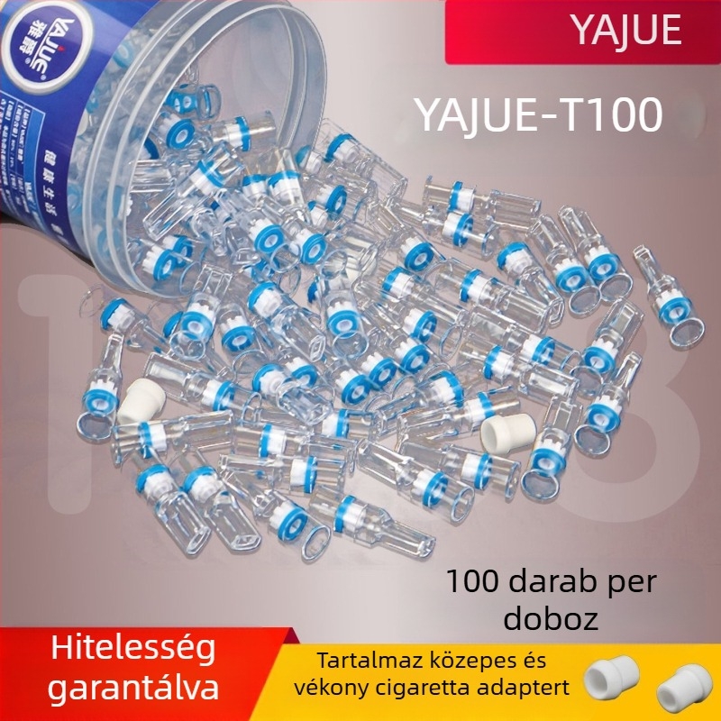 Yajue eldobható cigarettatartó szűrő cigaretta eldobható vastag és vékony kettős felhasználású cigarettacsikk-szűrő T-100 férfiaknak és nőknek