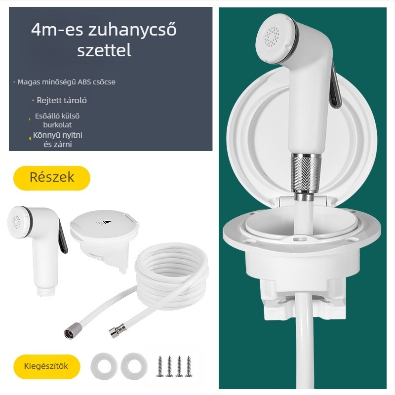 Yacht Mini Zuhanyfúvóka Víztakarékos Nyomásos Zuhany Módosított Kültéri Kiegészítők ABS Fúvóka