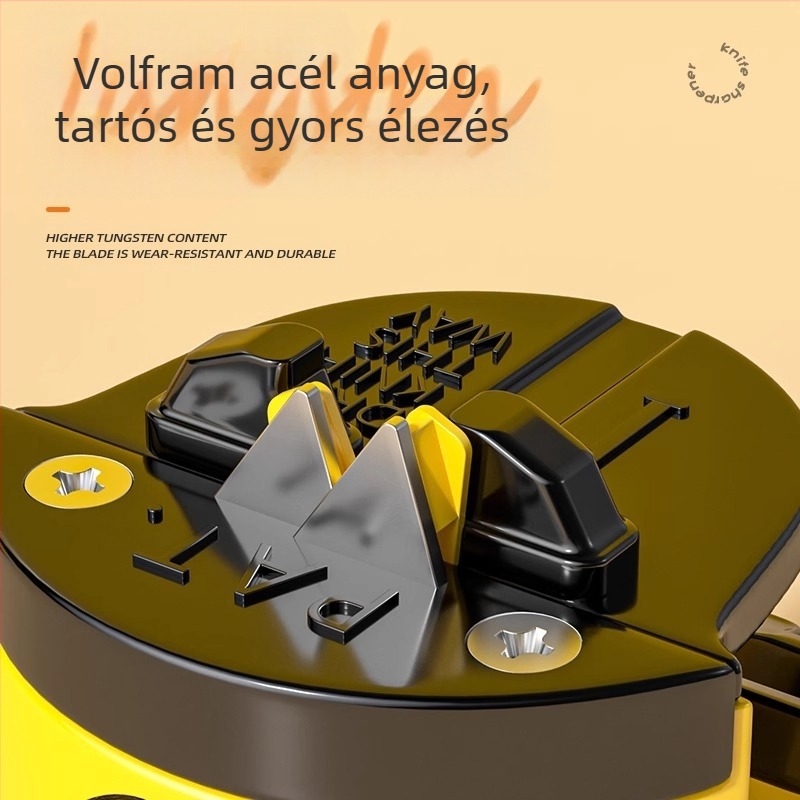 Kis sárga kacsa késélező eszköz élező kő háztartási gyors késélező teljesen automatikus tapadókorong konyhai kés olló eszköz