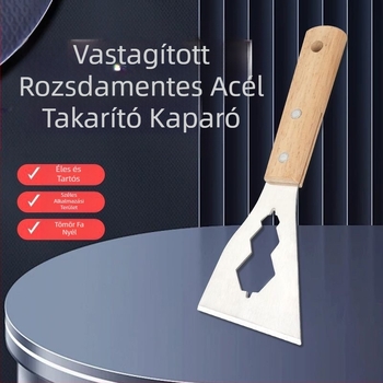 Rozsdamentes acél lapát tisztítópenge cementlapát kaparó falburkolat szerszám dekoráció nagy teherbírású fa nyél kis lapát