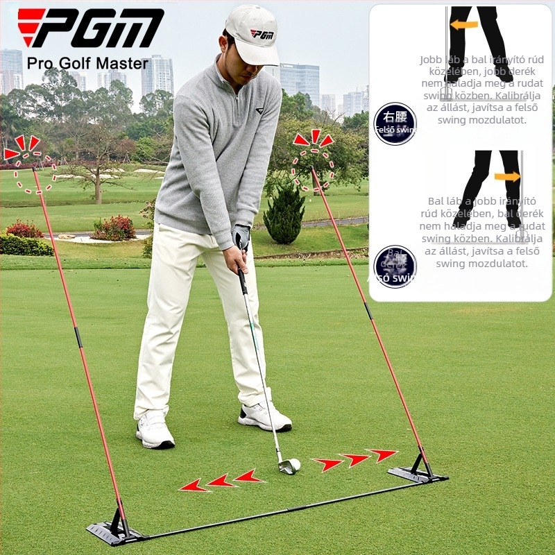PGM golf swing sík edzőeszköz szögbeállító rúd testtartás-korrekciós irányjelző pálca segédberendezés