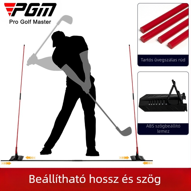 PGM golf swing sík edzőeszköz szögbeállító rúd testtartás-korrekciós irányjelző pálca segédberendezés
