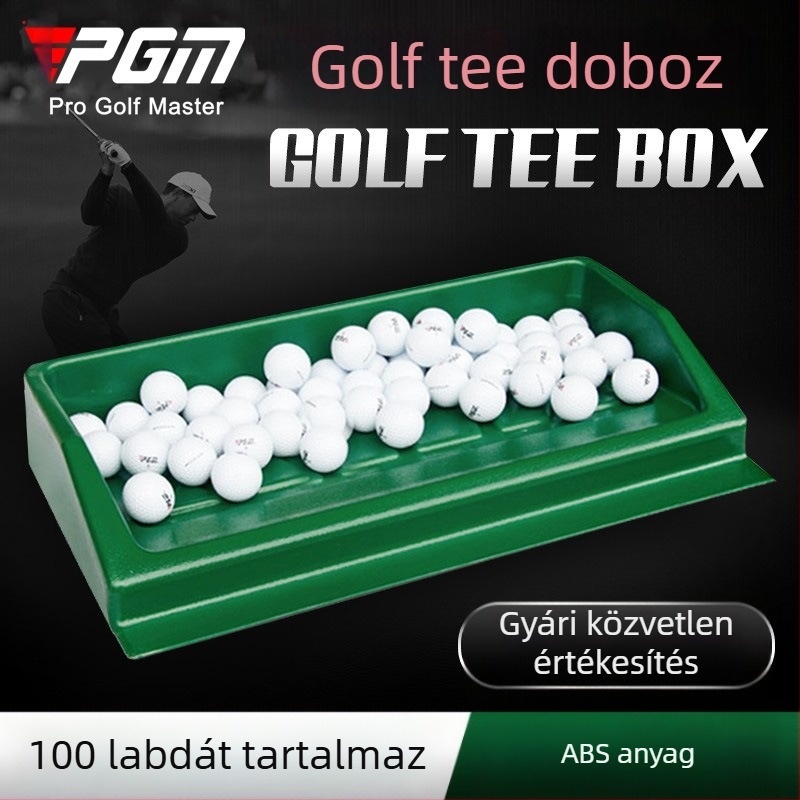 PGM golf tálalódoboz, 100 golyós, nagy szilárdságú műanyag tálalótányér, driving range tároló kellékek