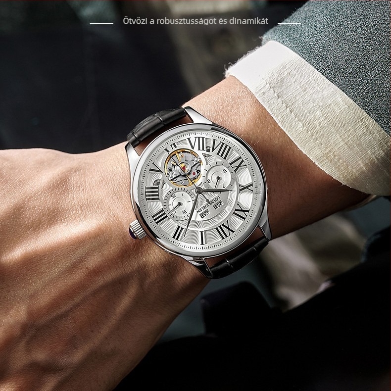 Louis Juelun férfi új modellje, évnaptárral, naptárkijelzővel, férfi mechanikus karóra, közvetlen gyári értékesítés