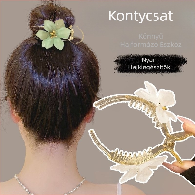 Marubeni fej haj műtárgy virág fogó klip női magas lófarok fix műtárgy fogó klip fejfedő hajtű hátsó fej hajtű