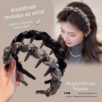 Elegáns, magas koronás fejpánt kifinomult és divatos stílussal nőknek, 2025 nyári új hajkiegészítő