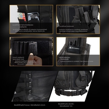 Határokon átnyúló népszerű 047 taktikai mellény, hálós, lélegző, kopásálló kültéri edzőfelszerelés