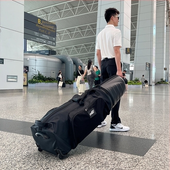 Playeagle új golf repülős táska kemény héjú kockás táska borítás golftáska utazótáska csigákkal