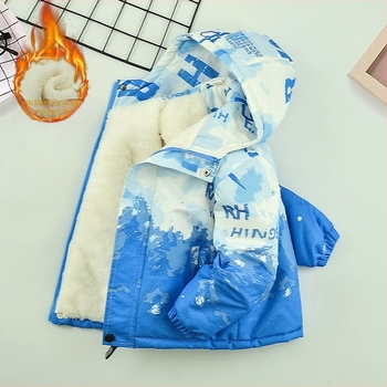 Fiú téli hétköznapi kültéri 2025 új bársony vastagított pamut dzseki őszi-téli fiú dzseki