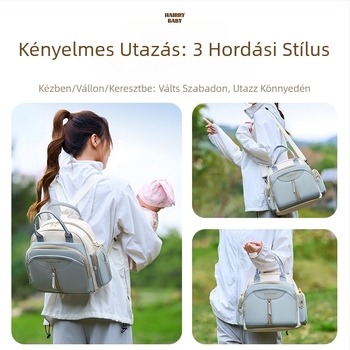 Többfunkciós anyukatáska 2025 Új, nagy kapacitású hátizsák, keresztben hordható, táska, babakellékek anya- és babatáskához