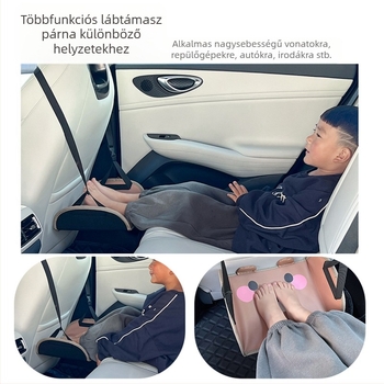 Autó hátsó ülés lábtámasz gyermek felnőtt távolsági pihenés pedál utazás önvezető autó üzleti pihenés műtárgy