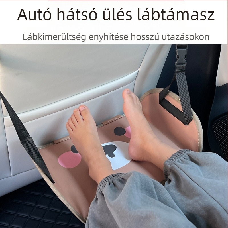 Autó hátsó ülés lábtámasz gyermek felnőtt távolsági pihenés pedál utazás önvezető autó üzleti pihenés műtárgy