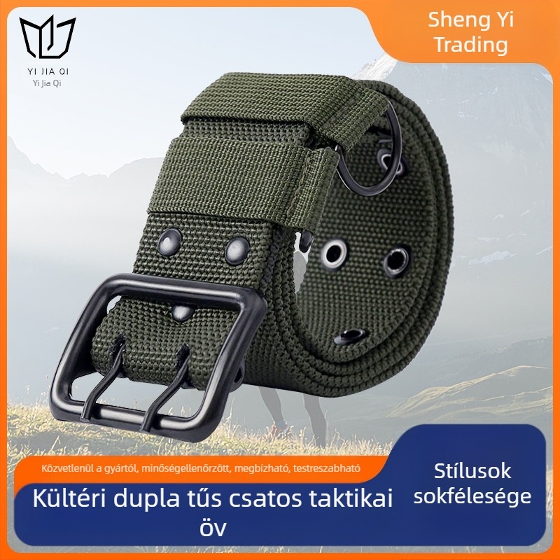 Trendi kültéri taktikai öv dupla csattal, sport deréköv, hétköznapi multifunkcionális öv