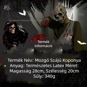 Koponya Szellem Lovag Jack bohóc szakadt maszk Halloween horror száj mozgatható fejfedő közvetlen gyári értékesítés