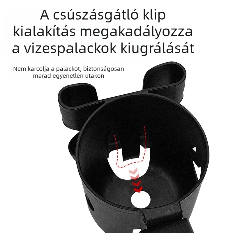 Új babakocsi univerzális pohártartó kettő az egyben kerékpár műanyag pohártartó mobiltelefon-tartó babakocsi pohártartó palacktartó