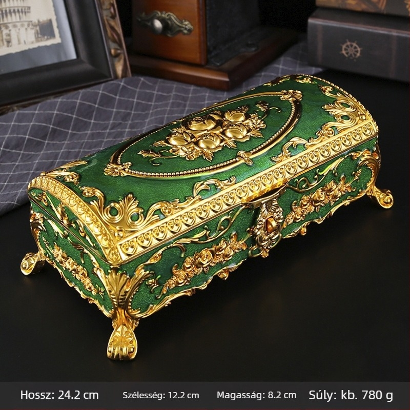 Európai stílusú, finom ékszerdoboz, csúcskategóriás bútorok, vintage tárolódoboz, klasszikus ékszerdoboz, ékszerek, kreatív, luxus ékszerdoboz