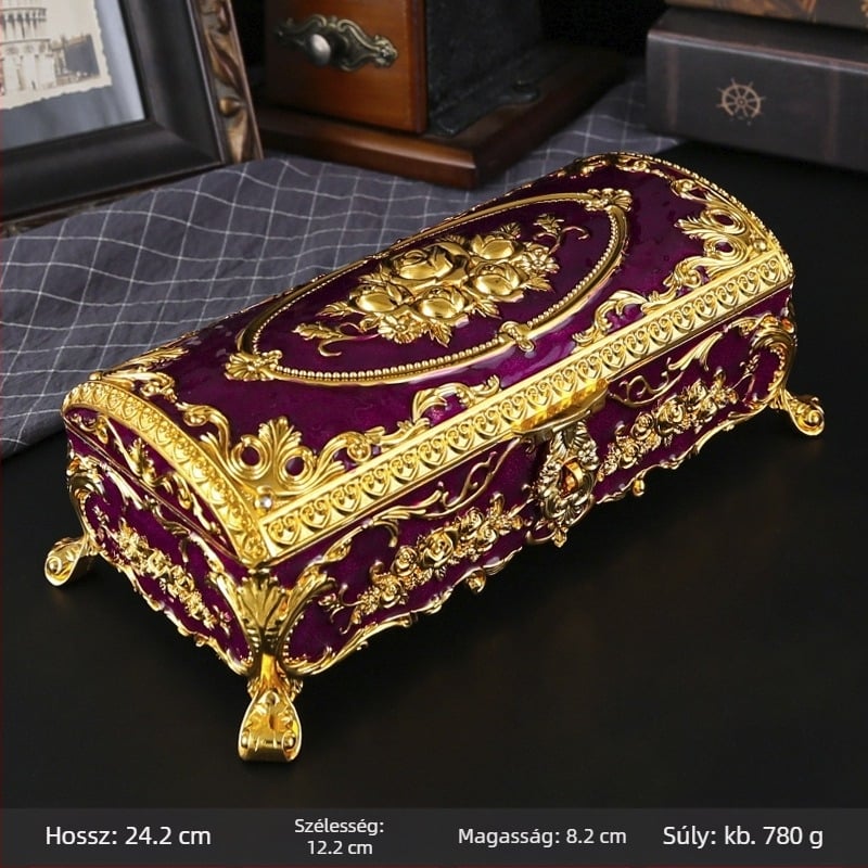 Európai stílusú, finom ékszerdoboz, csúcskategóriás bútorok, vintage tárolódoboz, klasszikus ékszerdoboz, ékszerek, kreatív, luxus ékszerdoboz