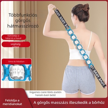 Hátmasszázs masszírozó Multifunkcionális, kivehető görgős masszírozó a meridiánok kotrásához Nyitott váll Nyitott hát Manuális görgő