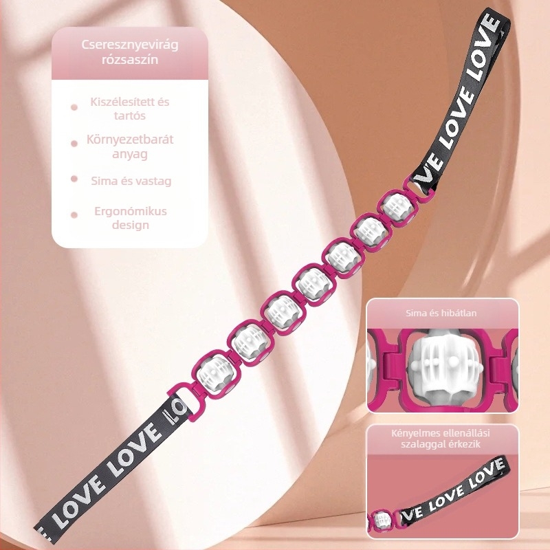 Hátmasszázs masszírozó Multifunkcionális, kivehető görgős masszírozó a meridiánok kotrásához Nyitott váll Nyitott hát Manuális görgő