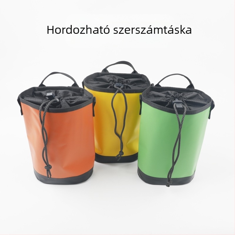 Vízálló szerszámtáska, kötéltároló táska, kerti és kertészeti táska, övtáska, akasztótáska, karbantartó készlet, húzózsinóros táska