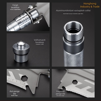 Kemping multifunkciós nyitólapát kültéri kemping horgász autólapát mangán acél összecsukható megerősítő szerszámlapát