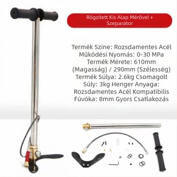 Gyárilag közvetlen rozsdamentes acél nagynyomású szivattyú 30MPA vízhűtéses kézi légpumpa szivattyú 40MPA