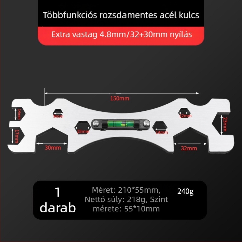 Zuhanyszerelő műtárgy, többfunkciós fürdőszobai villáskulcs, keverőszelep, zuhanyszint, vízvezeték-szerelő, speciális szerszámok